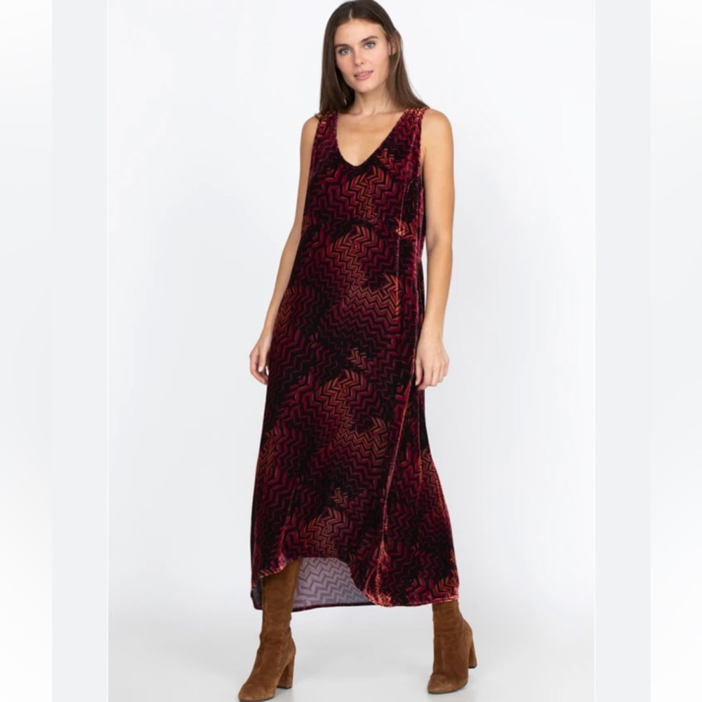 Johnny Was Belle Velvet Tank Dress NWT